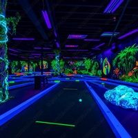 Simulateur de mini-golf à lumière noire LED, marque Sqarcade, pour parcs d'attractions intérieurs et locations d'événements