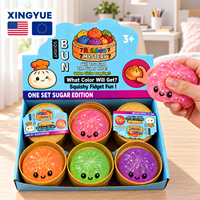 XINGYUE Grande Boulette de Pâte Calendrier de l'Avent Nouvelle Boîte Mystère Logo Personnalisé Jouet Anti-Stress Squishy en Forme de Boulette
