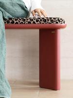 Banc de luxe moderne imprimé léopard, banc rembourré créatif à motif animalier, banc d'entrée pour villa, hôtel, chambre, couloir