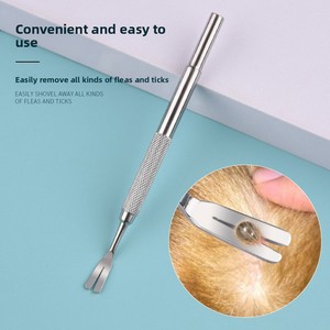 Kit d'extraction de tiques en acier inoxydable, fourchette double extrémité, <span class=keywords><strong>pince</strong></span> <span class=keywords><strong>à</strong></span> pointe courbée, facile <span class=keywords><strong>à</strong></span> utiliser <span class=keywords><strong>pour</strong></span> chiens et chats - Product Image 2