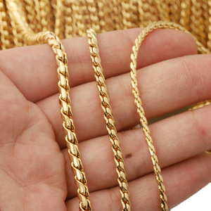 Stainless Steel <b>Rope</b> <b>Chain</b> Gold Plated For Necklace Making Jewelry Finding H1692 - Product Image 3