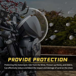 XXUN-cubierta de faro delantero de motocicleta, protector de parabrisas, Flyscreen para <span class=keywords><strong>Triumph</strong></span> Trident660 <span class=keywords><strong>Trident</strong></span> 660 2021 2022 - Product Image 3