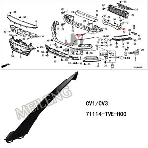 71114-TVE-H00 71119-TVE-H00 Garniture de pare-chocs avant de phare de voiture pour <span class=keywords><strong>Honda</strong></span> Accord CV1 2018 2019 2020 <span class=keywords><strong>2021</strong></span> 2022 - Product Image 4
