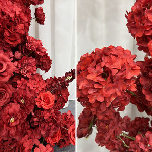 Arco de Flores Artificiales Rojas Realistas para Decoración de Eventos y Regreso a Clases - Product Image 4