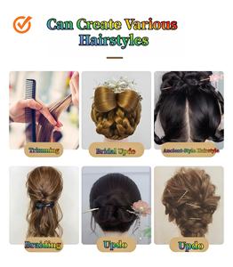 Tête de mannequin professionnelle pour la formation en coiffure, <span class=keywords><strong>cheveux</strong></span> synthétiques lisses et ondulés, modèle d'entraînement pour la coupe et le tressage - Product Image 4