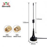 Antena Omnidireccional para Vehículo Gentong Modelo 07, Flexible, Impermeable, con Resorte Largo, Succión Magnética Vertical, LTE 2.4GHz/5GHz, Alta Ganancia