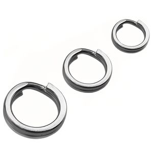 Acier inoxydable Double cercle fendu ouvert <span class=keywords><strong>carpe</strong></span> appâts matériel de pêche pêche anneau fendu connecteur - Product Image 2