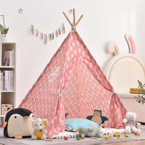 Bebek çadır taşınabilir katlanabilir oyun karikatür sevimli çocuk çadır açık kamp çocuklar oyun evi üçgen çadır - Product Image 4