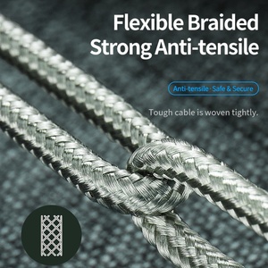 Câble USB tressé en Nylon pour recharge rapide et données, cordon de <span class=keywords><strong>chargeur</strong></span> pour tablette et téléphone <span class=keywords><strong>iphone</strong></span> X/XS/X/MAX/11/8/7/<span class=keywords><strong>6</strong></span>/6s/plus - Product Image 3
