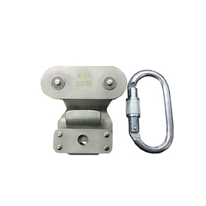 Stainless Steel Horizontal Lifeline Pulley w/ Oval Carabiner 13mm 15kN - Product Image 1