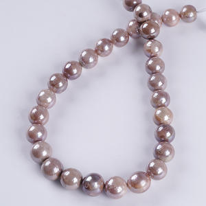 Perles d'eau douce naturelles violettes de 12 à 17 mm, perles semi-finies brillantes et huilées, perles en vrac pour collier, vente en gros - Product Image 4