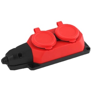 Regleta de alimentación Schuko de 2 vías Vito Red 2P+T IP44 para exteriores, resistente al agua - Product Image 1