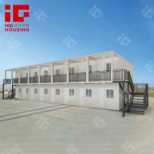 2 tầng với tường kính và cửa có thể tháo rời di động <span class=keywords><strong>container</strong></span> văn phòng nhà cho khách sạn phòng khám nhân viên ký túc xá doanh trại - Product Image 4