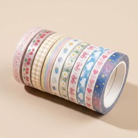 Ruban PET transparent brillant personnalisé avec impression numérique, motif vintage d'apothicaire médiéval et spécimen historique