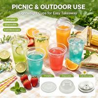 Groothandelsprijs Biologisch afbreekbare PLA transparante koude bekers Wegwerp composteerbare drinkbekers voor Bubble Tea, Iced Latte, fruitsap