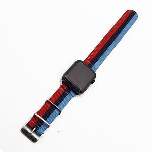 De banda de reloj para <span class=keywords><strong>Apple</strong></span> <span class=keywords><strong>Watch</strong></span> <span class=keywords><strong>38mm</strong></span> 40mm de la OTAN de Nylon de la venda de reloj para iWatch 5 4 3 2 1 correa de reloj de 42mm 44mm <span class=keywords><strong>pulsera</strong></span> de la muñeca - Product Image 1