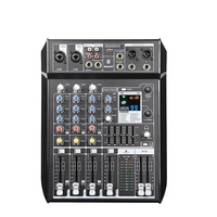 Console de mixage audio numérique professionnelle 4 canaux, console en métal, table de mixage sonore, DJ, studio, live, USB