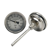 Thermomètre bimétallique OKYN0750 WSS-303 0-100C, filetage 1/4PT, acier inoxydable 304