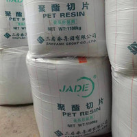 Résine PET 100% vierge de marque Jade Bh 881, copeaux de polyester de qualité bouteille pour l'eau potable, matériau PET