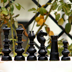 Latest Reproduced Calvert Series Black and White <b>Wooden</b> Indoor Foldable <b>Chess</b> <b>Set</b> Board Game for Children - Product Image 1