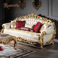 Ensemble de canapés en bois massif de style européen de luxe avec fauteuil inclinable haut de gamme sculpté à la main pour le salon