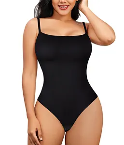Daily Outfits Sculpting Bodysuit Slim Fit Stretch Thong Body Shaper Butt Lift Sleeveless Going Out Bodysuits Shapewear for Women