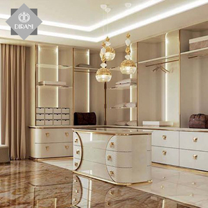 Nuovo design di lusso a piedi in <span class=keywords><strong>armadio</strong></span> mobili <span class=keywords><strong>armadio</strong></span> design modulare laminato pannello in legno massiccio camera da letto guardaroba moderno - Product Image 2