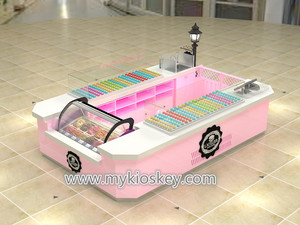 Idées de conception de kiosque d'exposition de macarons élégants | Comptoir de présentation de pâtisseries au <span class=keywords><strong>prix</strong></span> d'usine | Fournisseur en gros de stands de desserts sucrés - Product Image 6