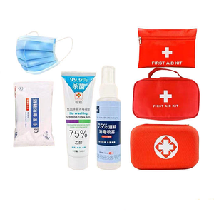 Trousse de survie de voyage avec logo personnalisé, trousse de premiers soins rouge en Oxford, sac de transport portable avec fermeture éclair, étui de rangement médical d'urgence, en stock - Product Image 2