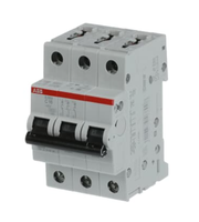Disjoncteur miniature ABB S203-C16 3 pôles 16A courbe C 6kA 400V pour la protection résidentielle, commerciale et industrielle