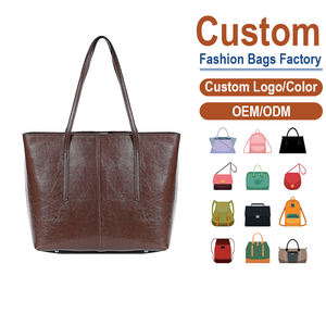 Bolso Tote de Cuero Genuino Premium, Color Marrón Oscuro, Estilo Retro, para Salidas Diarias, Gran Capacidad, Bolso de Hombro para Viajes, Venta al por Mayor para Comercio Exterior - Product Image 1
