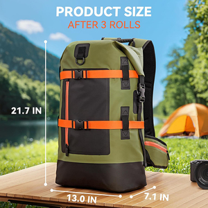 40L Sacs étanches étanches Sac à dos Heavy Duty PVC Roll Top pour Randonnée Embarquement Pêche <span class=keywords><strong>Voyage</strong></span> Camping Beach Adventures - Product Image 4