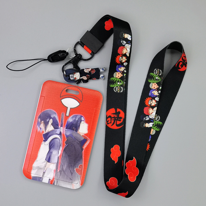 Card Case Cool Cartoon Anime Ninja Lanyards Custom Portable Phone Neck Polyester Lanyard Anti-Lost Name Badge Bus ID Card Holder Image 5