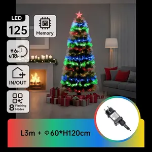 Arbre en fibre optique basse tension, 120 cm, éclairage rgby, idéal pour les décorations de Noël et les événements festifs. - Product Image 3