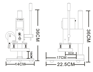 Machine de marquage à chaud manuelle à fente en T, haute précision, pour cuir PU, carnets, lettres numériques et lettres anglaises, avec effet grain, à pression thermique - Product Image 4