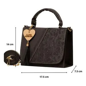 Bolso Bandolera Fana Virginia, Color Chocolate, con Estampado Floral, Forro de PU, Estilo Vintage, Bolso de Hombro para Mujer, Verano - Product Image 1