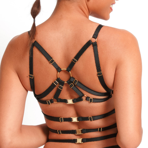 Lingerie <span class=keywords><strong>Sexy</strong></span> di Alta Qualità con Scollatura Profonda, Ricamo Floreale in Tulle, Coppe Sottili, Chiusura Posteriore con <span class=keywords><strong>Clip</strong></span>, Elastico Regolabile - Product Image 2