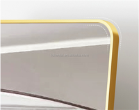 Grand miroir sur pied pour chambre à coucher, miroir mural intelligent à LED pleine longueur avec support