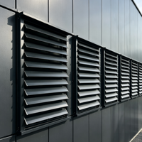Volets de ventilation plats en aluminium sur mesure pour hôtels et bâtiments industriels, écologiques