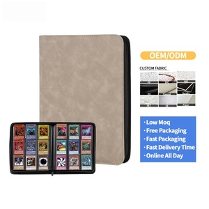 Housse de protection anti-poussière de style denim avec fermeture éclair, pour ranger en toute sécurité les cartes épaisses et les cartes gradées, porte-cartes avec 9 poches intérieures - Product Image 1