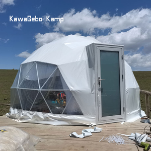 Kawagebo Kamp <span class=keywords><strong>6M</strong></span> PVC Party Trade Show Luxury Outdoor Camping Glamping Igloo Geodesic Dome Hotel Tente Maison avec salle de bain - Product Image 1