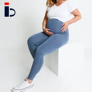 Vita alta all'ingrosso Plus Size Activewear Booty Lifting burroso Yoga incinta Leggings premaman donna