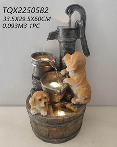 Statue de grenouille en polyrésine de luxe faite à la main pour jardin extérieur <span class=keywords><strong>Fontaine</strong></span> solaire - Product Image 4