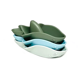 Juguetes de Baño de Silicona, 4 Piezas, Barco, Tiburón Flotante, Personalizados para Bebés, Libres de BPA, Silicona de Grado Alimenticio - Product Image 3