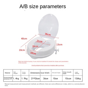 MK Modern - Asiento Elevador de Inodoro Portátil de 4 Pulgadas con Tapa, <span class=keywords><strong>Aumento</strong></span> de 10 cm, Ligero, Capacidad de 200 kg, Acabado Texturizado, Equipo de Seguridad <span class=keywords><strong>para</strong></span> <span class=keywords><strong>Baño</strong></span> - Product Image 2