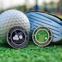 Lot de marqueurs de balle de golf en métal personnalisés avec logo, gravure laser fibre, outil de réparation de divots, clip de chapeau, boutons de manchette, pince à cravate – Vente en gros, source directe, MOQ