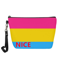Trousse de Maquillage Personnalisée à Impression UV Thème Arc-en-ciel Pansexuel Gay pour Vacances Interurbaines, Rangement Cosmétique Domestique et Stock de Vente au Détail