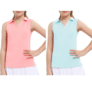 Polo Senza Maniche di Alta Qualità per Ragazze Sportive UPF 50+ Leggere e ad Asciugatura Rapida per Golf, Tennis, Equitazione e Allenamenti - Product Image 1