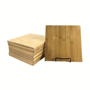 Posavasos Cuadrados de Bambú Ecológicos de 10 cm, Económicos, al por Mayor, para Uso en el Hogar y Bares - Product Image 1