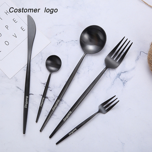 Bán Buôn Chất Lượng Cao Đồ Ăn Nhà Hàng Thép Không Gỉ Màu Đen Bồ Đào Nha Dao Kéo Bộ - Product Image 3